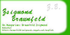 zsigmond braunfeld business card